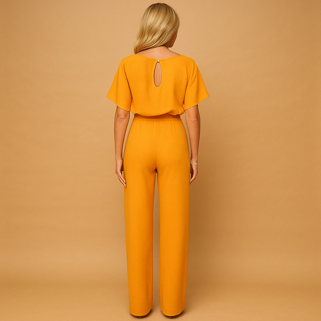 Versatile women's high-waisted lace-up jumpsuit, ideal for formal wear, casual chic, or stylish evening outfits.