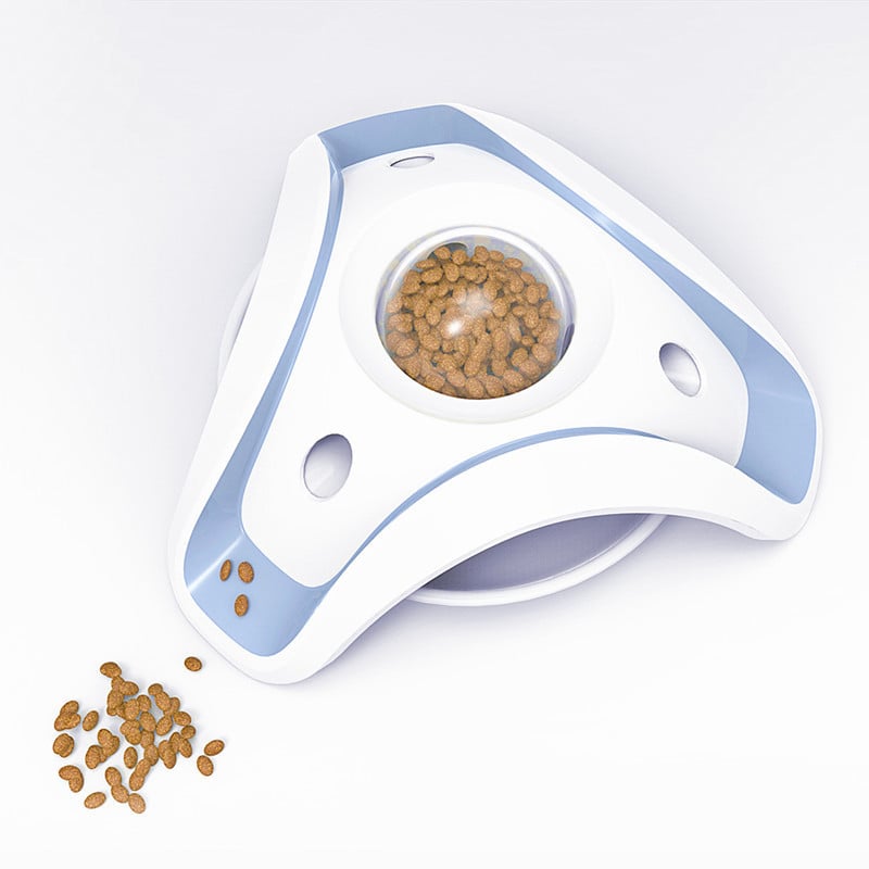 Puzzle feeder cat bowl, enriching pet food dispenser for mental engagement and slow eating