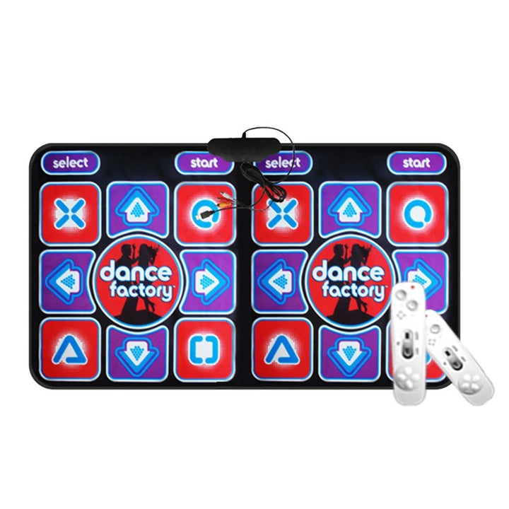 Two-player kids' dance mat with remote control. An exciting music and fitness game for children's indoor activity.