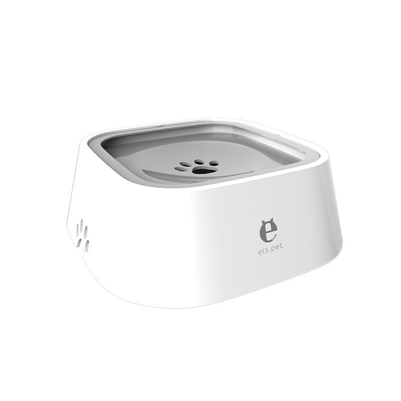 Easy-clean pet water bowl in blue, designed to be no-spill for active dogs and cats