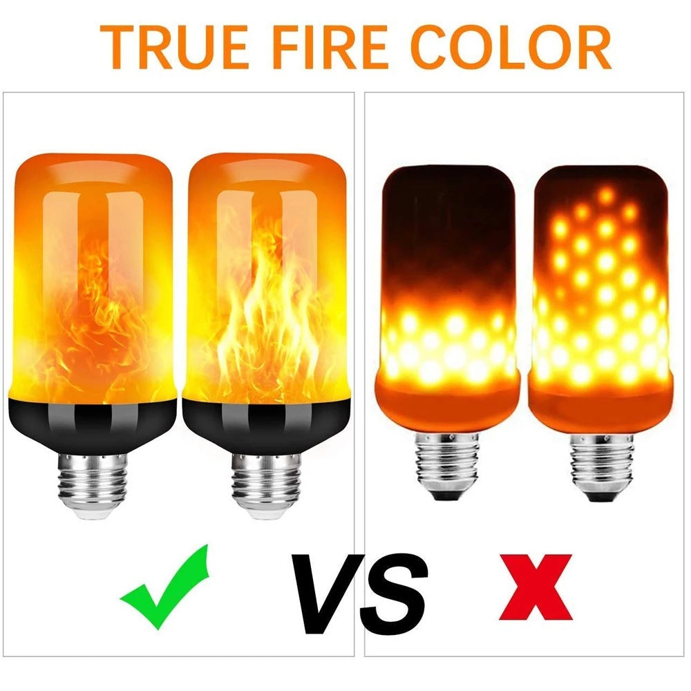 Decorative E14 LED fire lamp, ideal for ambient lighting and home decor.