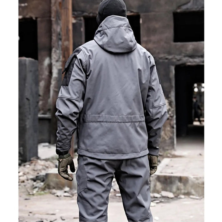 Men's Max all-weather outdoor set for hiking & camping. Durable activewear hoodie & pants for adventure.