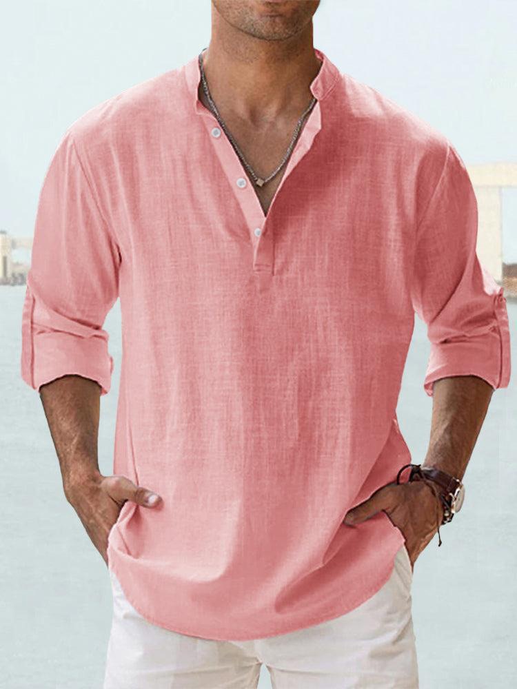 Men's relaxed fit short-sleeve button-down shirt in a breathable fabric, perfect for casual summer wear.