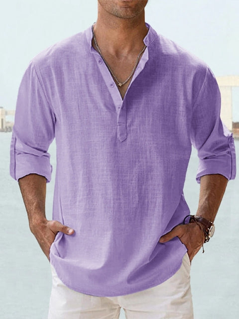 Everyday men's summer shirt, breathable, short-sleeve, button-down, offering a relaxed casual look.