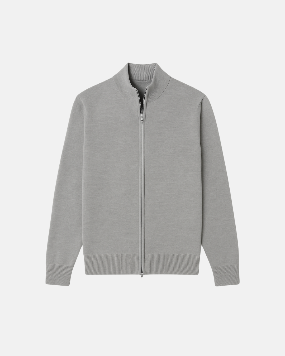 Men's slim fit zip jacket with stylish stand-up collar. Modern outerwear, perfect for casual everyday wear.