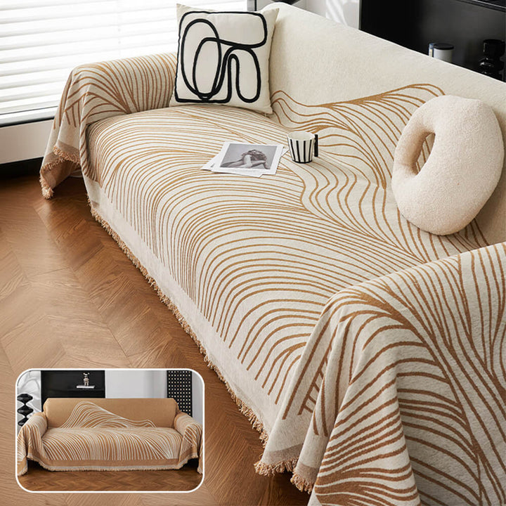 Different color options of the pet-friendly chenille sofa cover displayed side-by-side