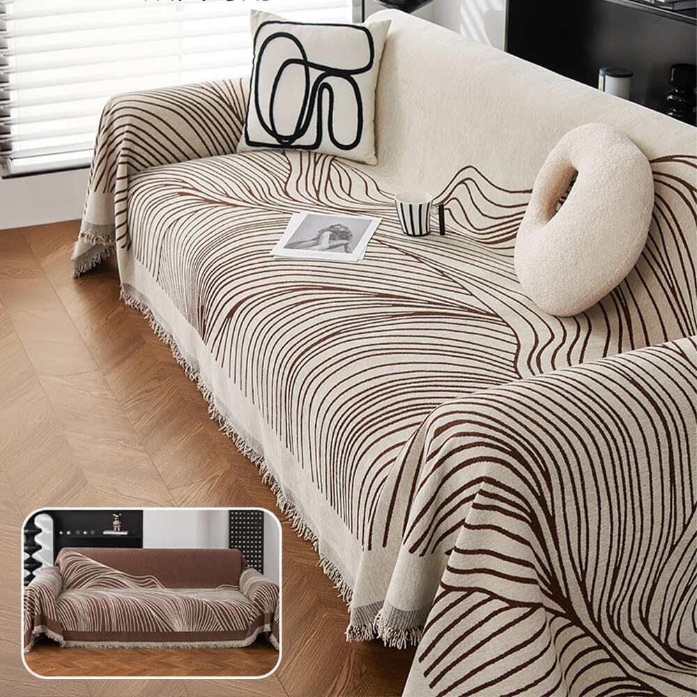 Close-up of the non-slip grippers on the back of the reversible couch cover