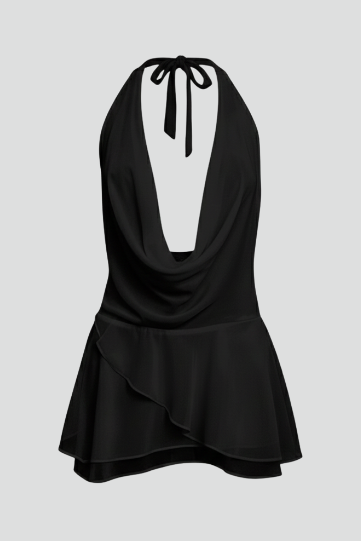 Seductive V-neck backless mini dress for women, perfect for parties & special evenings. Chic & elegant cocktail dress.