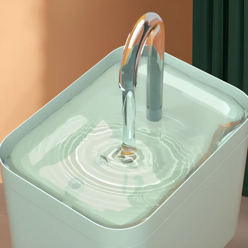 Pet hydration solution: a modern cat water fountain with LED indicator for easy use.