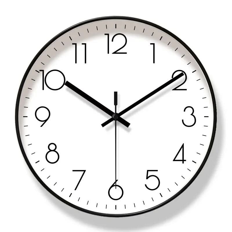 Elegant Nordic style wall clock, silent and modern, enhances home, kitchen, or office decor.