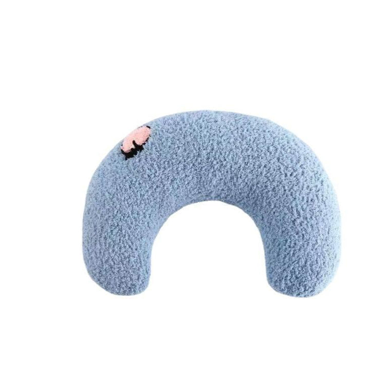 Durable U-Shaped orthopedic dog bed, grey, designed for optimal pet joint support and comfort.