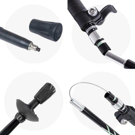 Versatile unisex automatic retractable hiking stick. Lightweight, durable, and portable for any trail.
