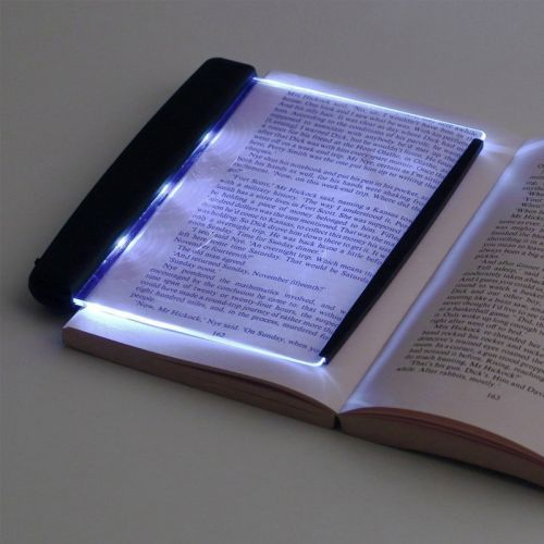 Compact portable LED book light for comfortable reading, ideal for travel and nightstands, ensures eye comfort.