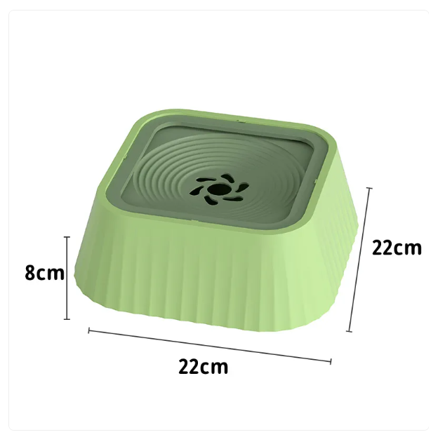 No-spill pet water dispenser with floating plate, prevents splashes for clean floors, dog accessory