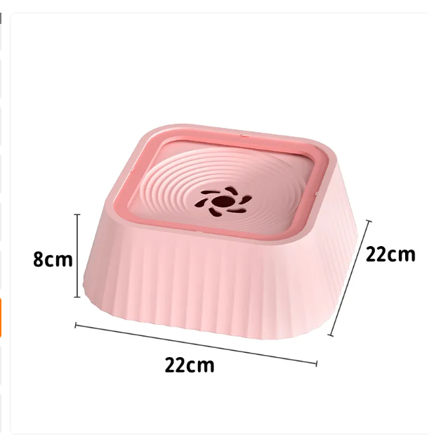 Easy-clean pet water bowl for cats and dogs, anti-spill design with removable floating plate