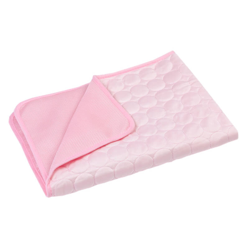 Three-layer pet cooling mat demonstrating its plush, comfortable pet bed design