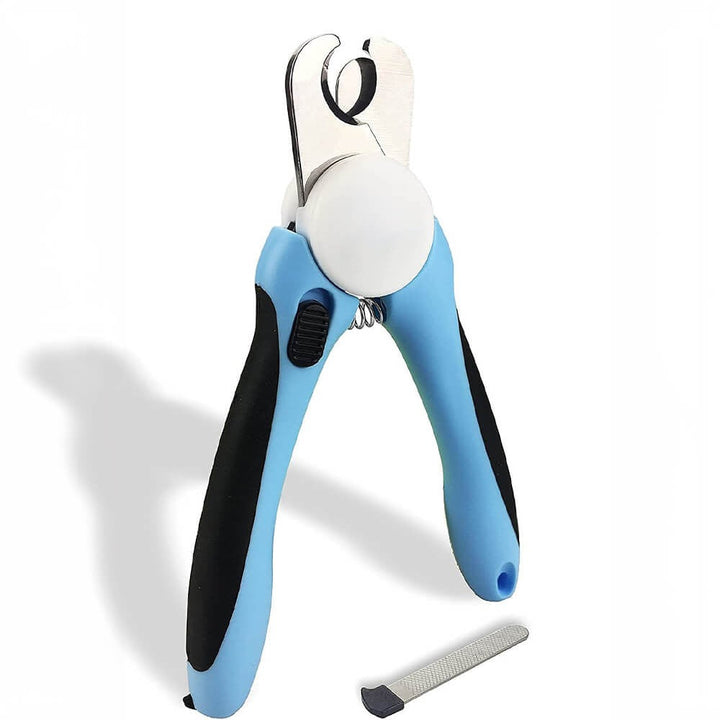 Durable pet nail clipper grooming tool with safety stop for precise animal care