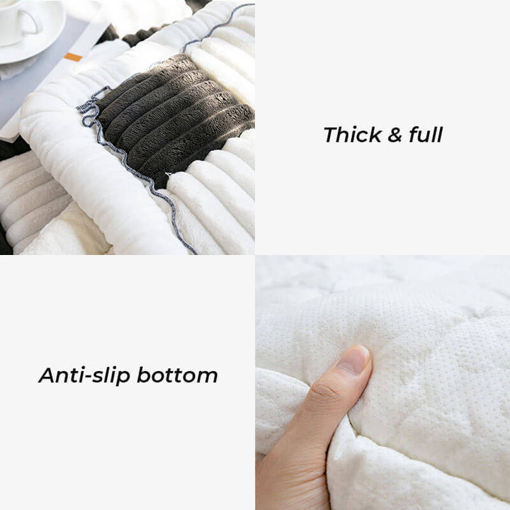 Unisex chenille sofa cover for pets, seamlessly blending with home decor.