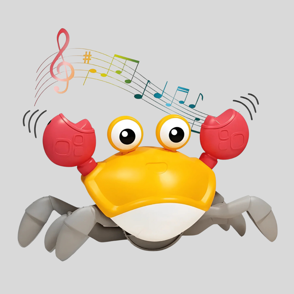 Interactive dog toy, a soft plush crab with squeaker, excellent for puppy play and engagement