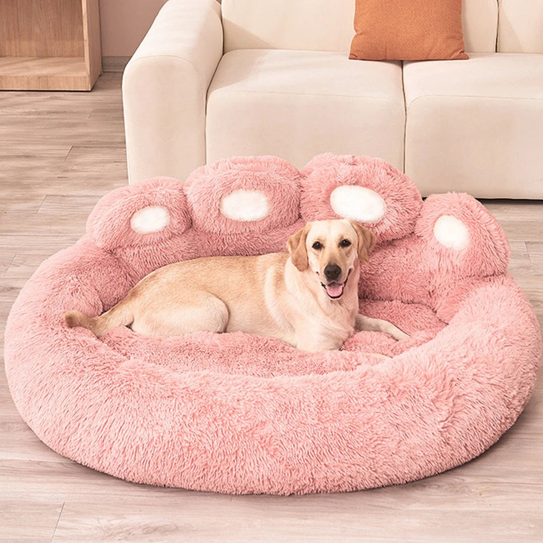 Pet-friendly plush donut sofa bed, washable, perfect for dog and cat comfort