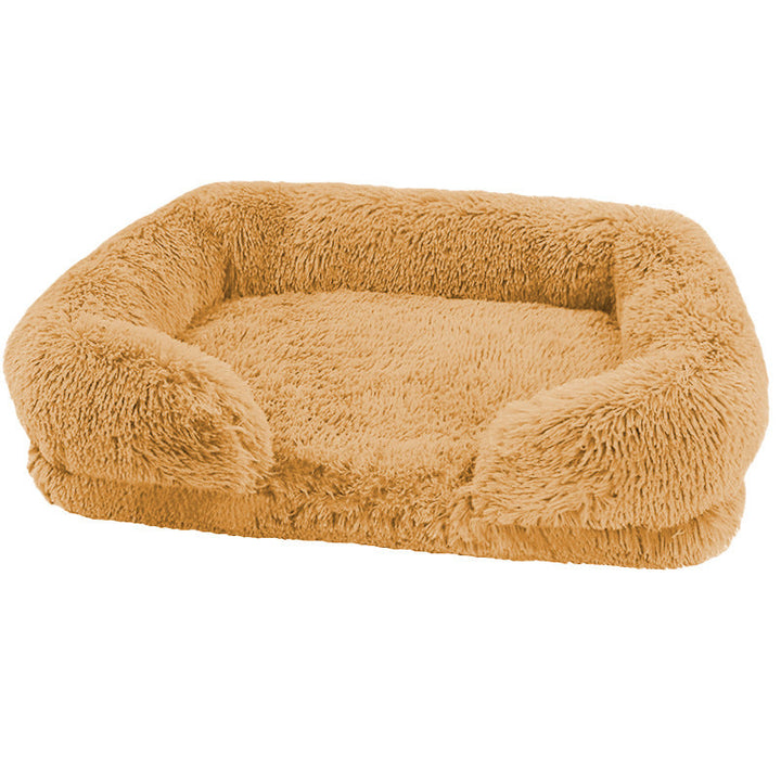Supportive fleece pet bed, ideal for a dog's restful sleep