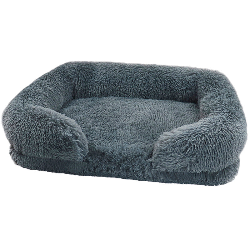 Deep cushion fleece dog bed for maximum pet relaxation