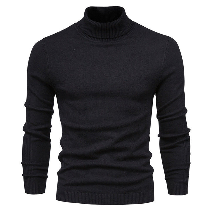 Stylish men's long sleeve ribbed knit turtleneck sweater. Fitted for a modern look, great for casual or dressy wear.