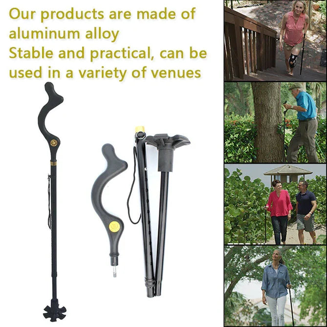 Adjustable walking stick for seniors, a practical mobility aid for improved balance and elderly care.