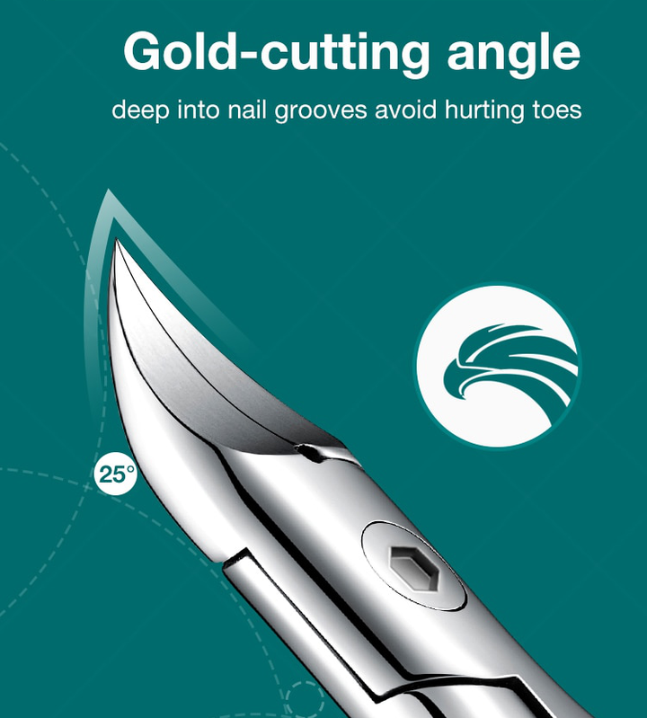 Effective senior toenail clipper for thick & ingrown nails. Stainless steel pedicure tool ensures clean, safe foot health & nail care.