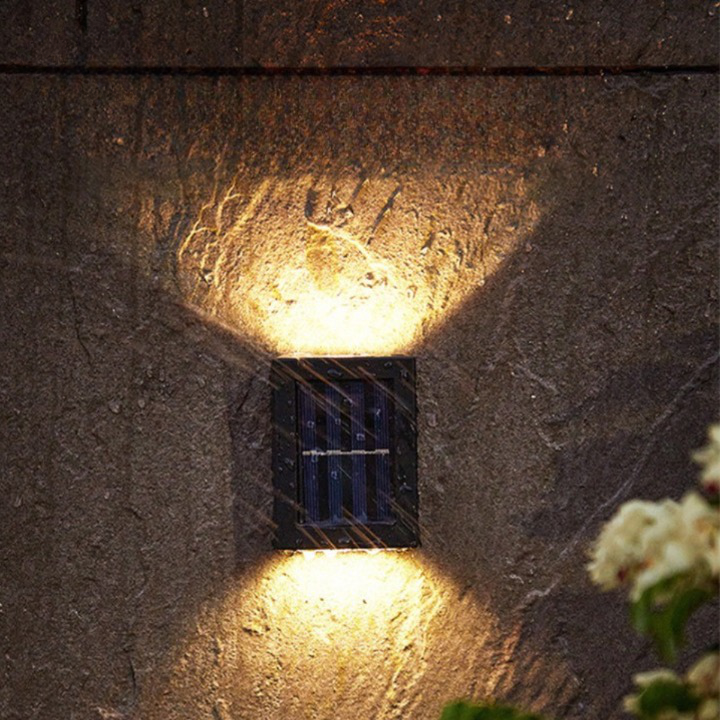 Eco-friendly outdoor wireless solar LED wall lights for garden & patio, harnessing sun for bright, energy-efficient security.