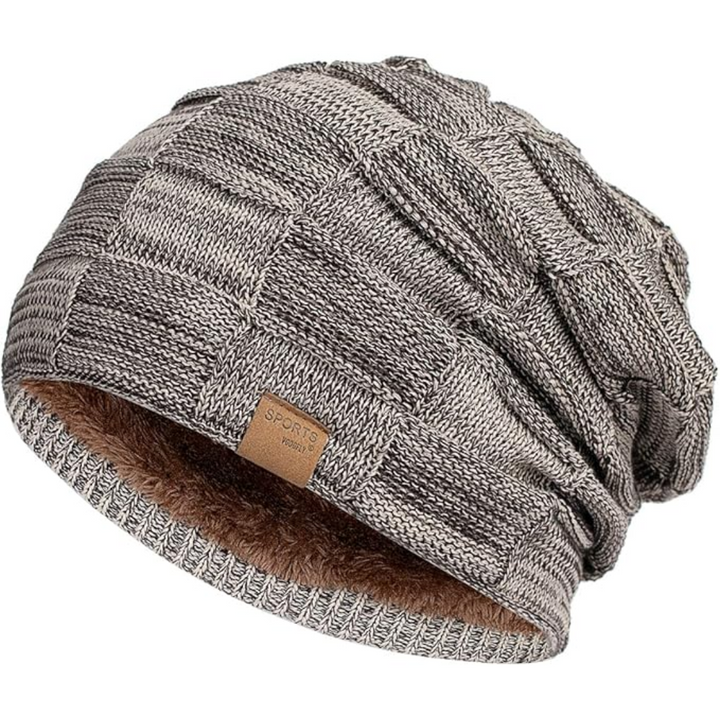 Fashionable unisex slouchy beanie, a warm knitted hat perfect for ultimate winter comfort.