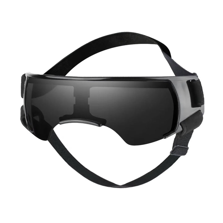 Cat wearing UV protective goggles, stylish pet eyewear for sun protection & travel safety.