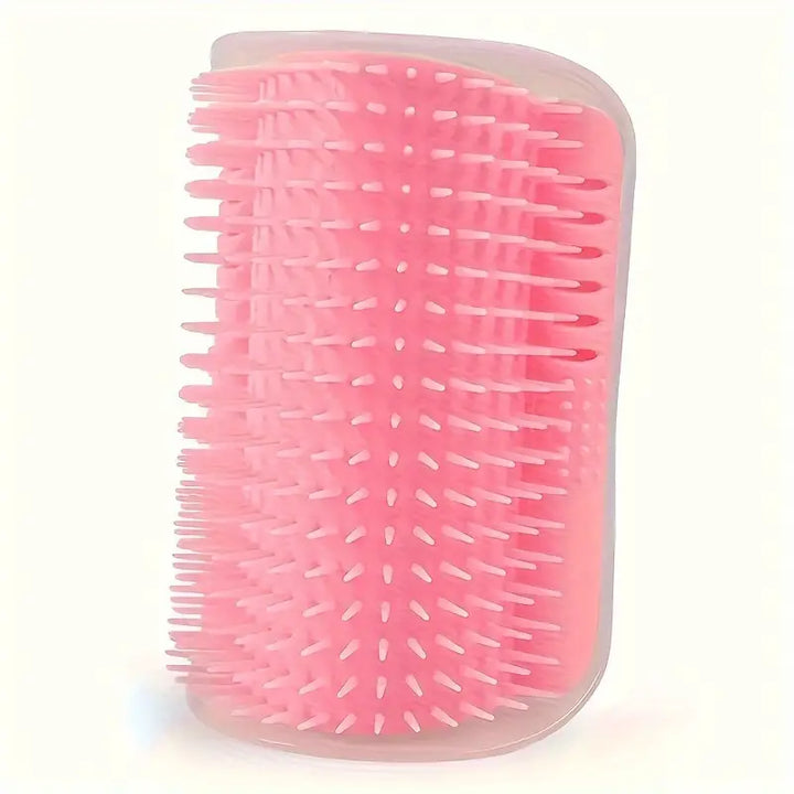 Grooming tool: Smart Cat Corner Groomer with built-in catnip dispenser, black bristles