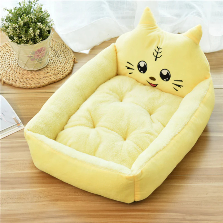 Puppy peacefully sleeping in a plush pet bed, showing the ultimate comfort and soft support