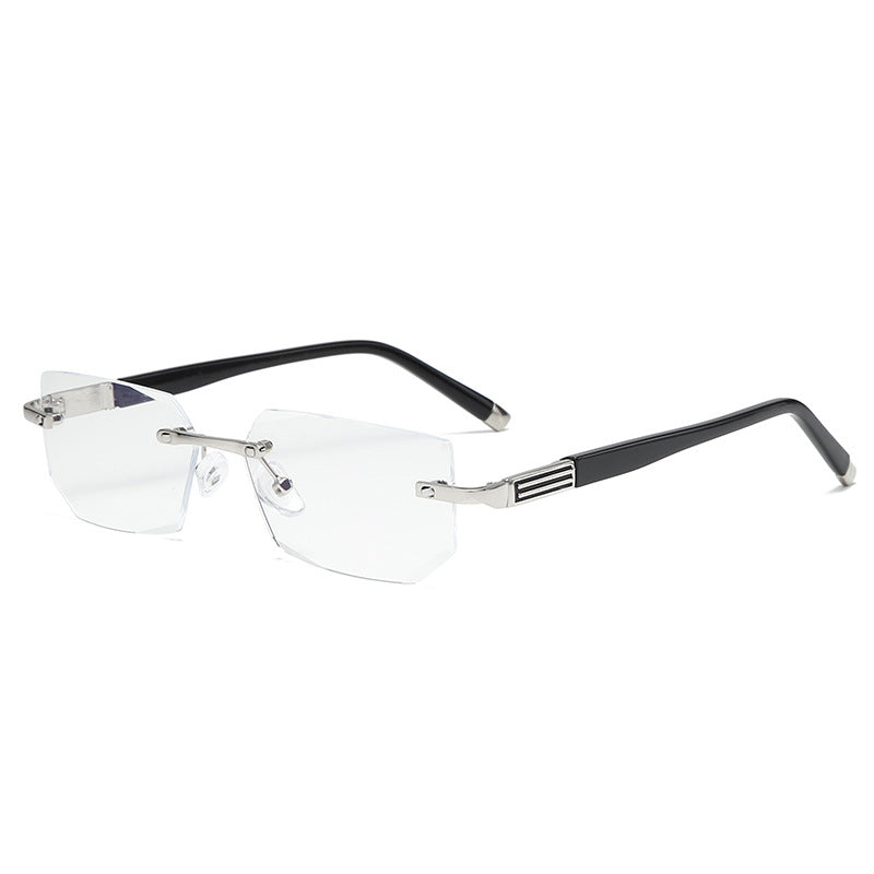 Travel-friendly unisex progressive multifocal reading glasses with blue light & UV protection, flexible frame.
