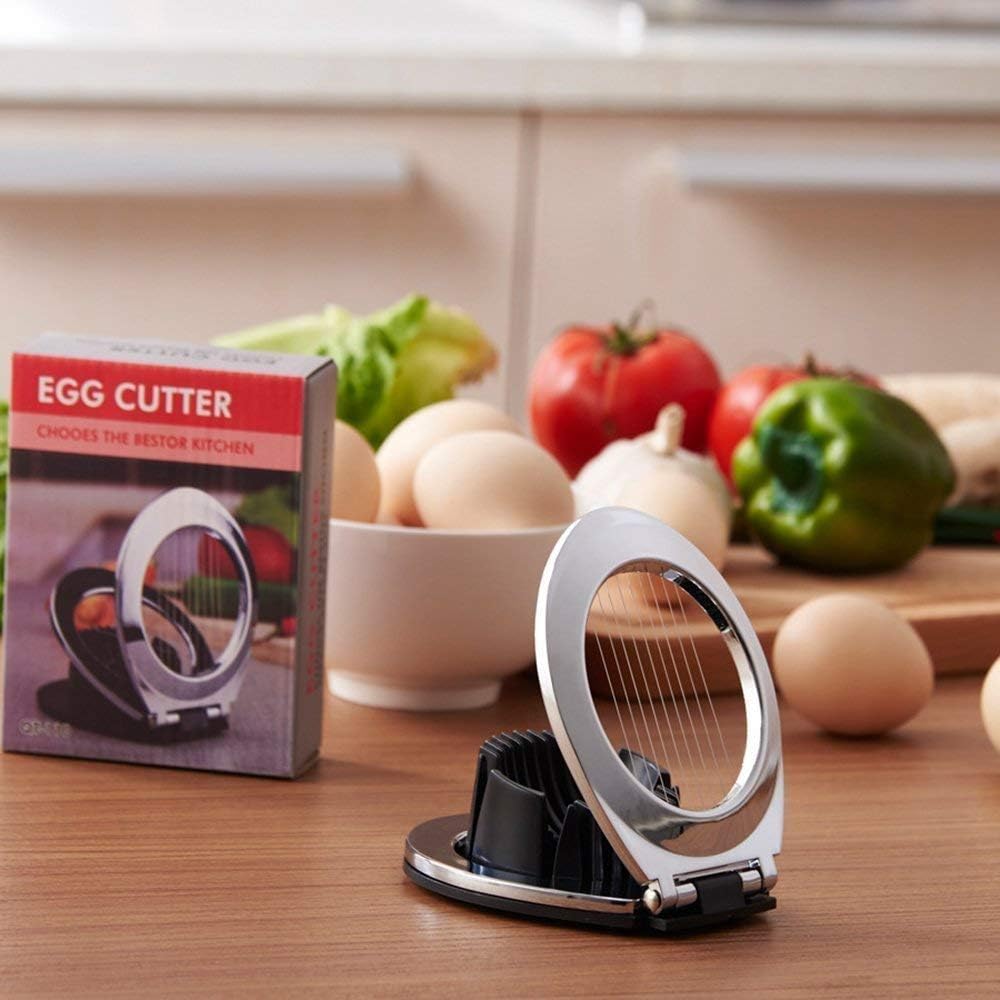 Premium stainless steel egg slicer, a convenient cooking aid for fast and uniform food prep.