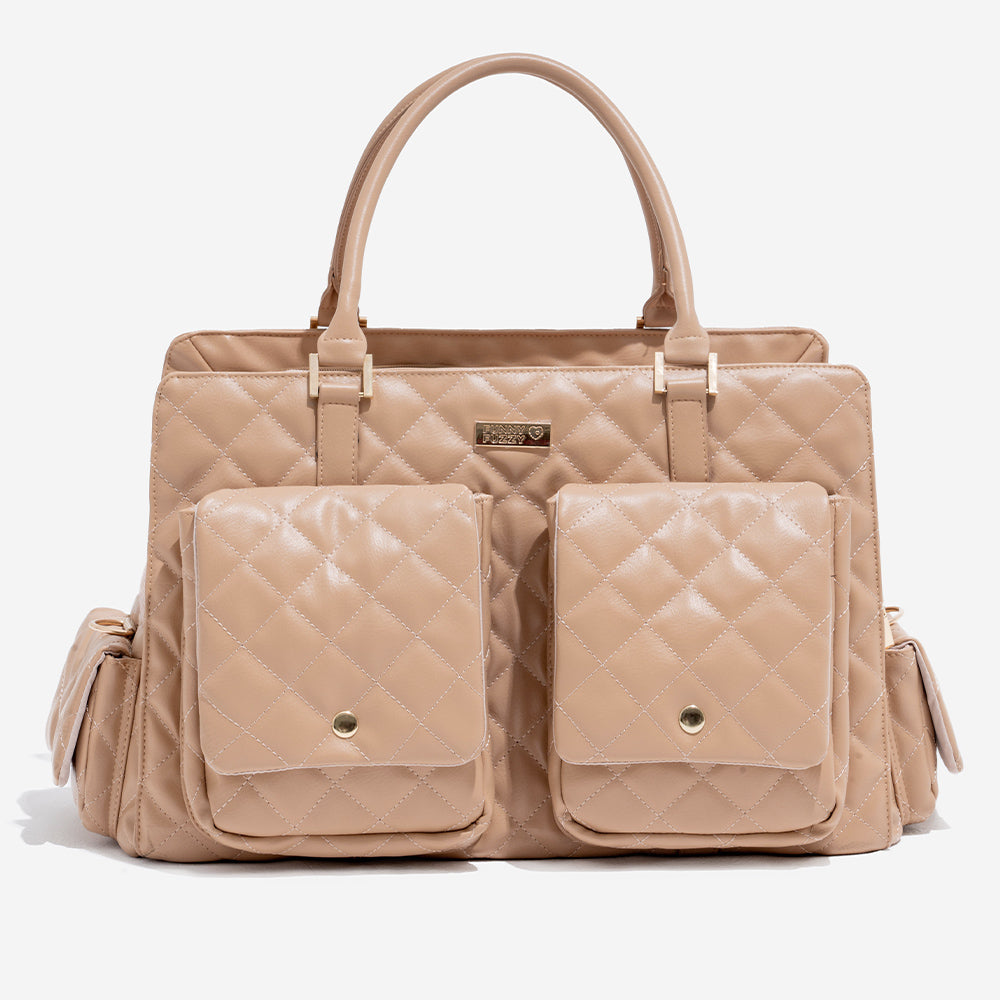 Comfortable pet travel carrier for small animals, side view showing mesh window and pocket.