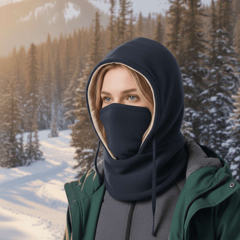 Thermal & windproof unisex hooded neck gaiter. Blizzcap headwear for ultimate winter outdoor protection.