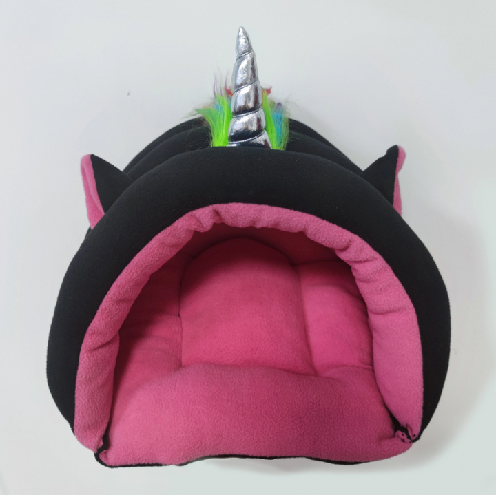 Unicorn pet bed for small pets, a comfortable and stylish cat or dog bed with a fun design