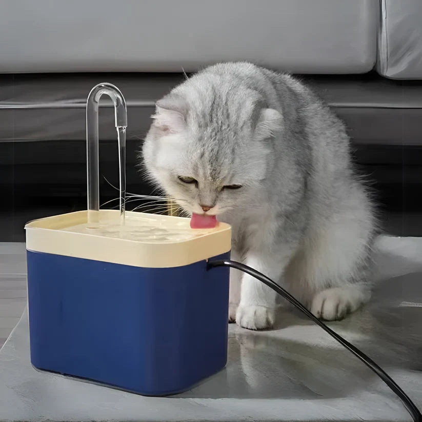 Unisex pet cat water fountain with 2L reservoir, LED, promoting pet hydration