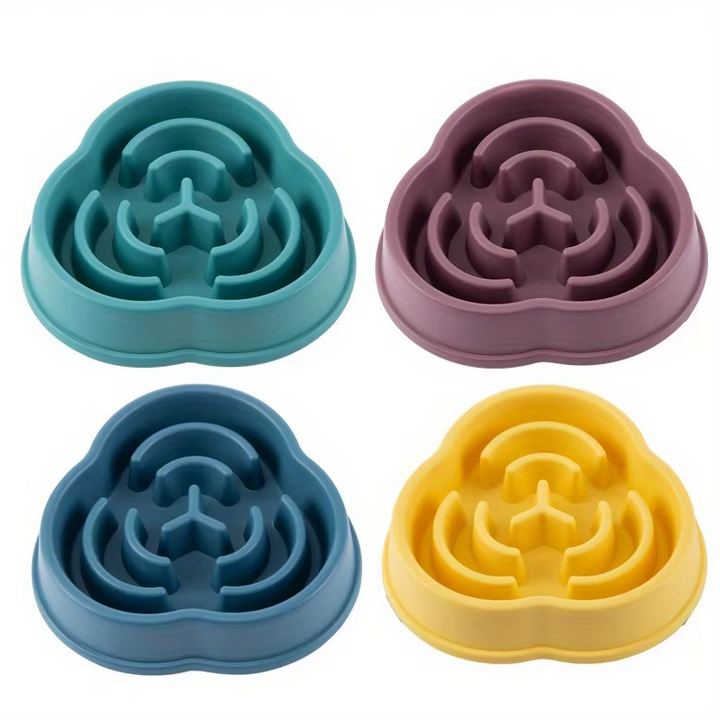 Unisex Pet Slow Feeder Chew Toy Bowl, an enrichment cat feeder, prevents rapid eating.