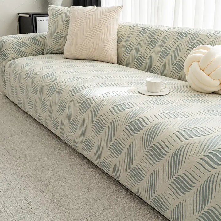 Elastic polar fleece sofa cover, a comfortable and pet-friendly furniture protector for any couch