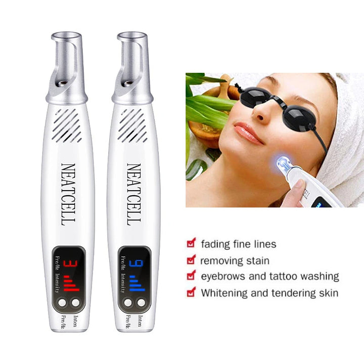 Unisex Smart Laser Pen designed for precise tattoo, spot, and pigment removal. Achieve clear, radiant skin at home.