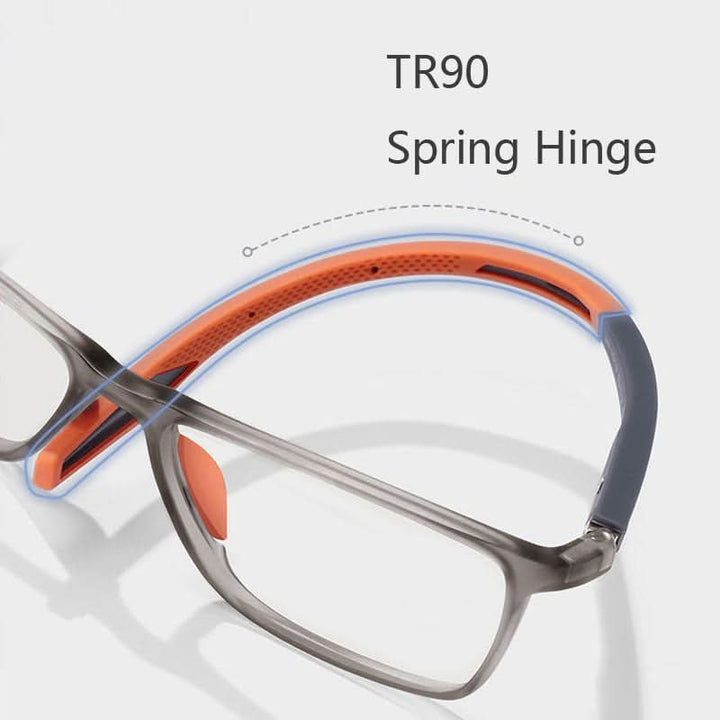 Stylish unisex progressive glasses, providing seamless near to distant vision correction.