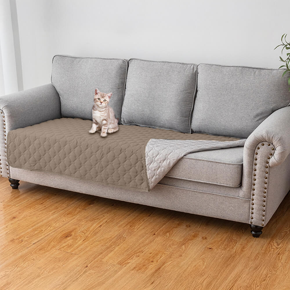 Dark grey unisex waterproof non-slip pet couch cover, ideal for active pets and daily furniture protection