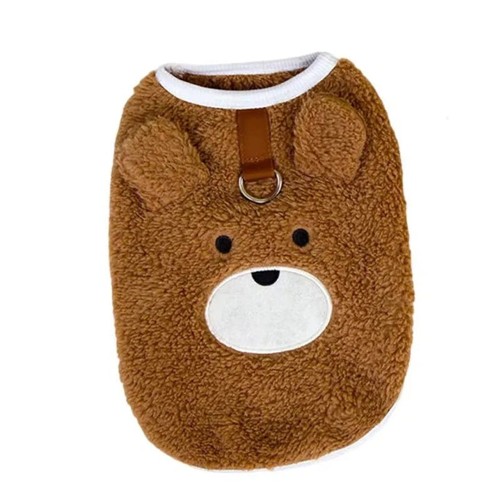 Stacked multi-colored fleece dog winter coats for small breeds, pet apparel