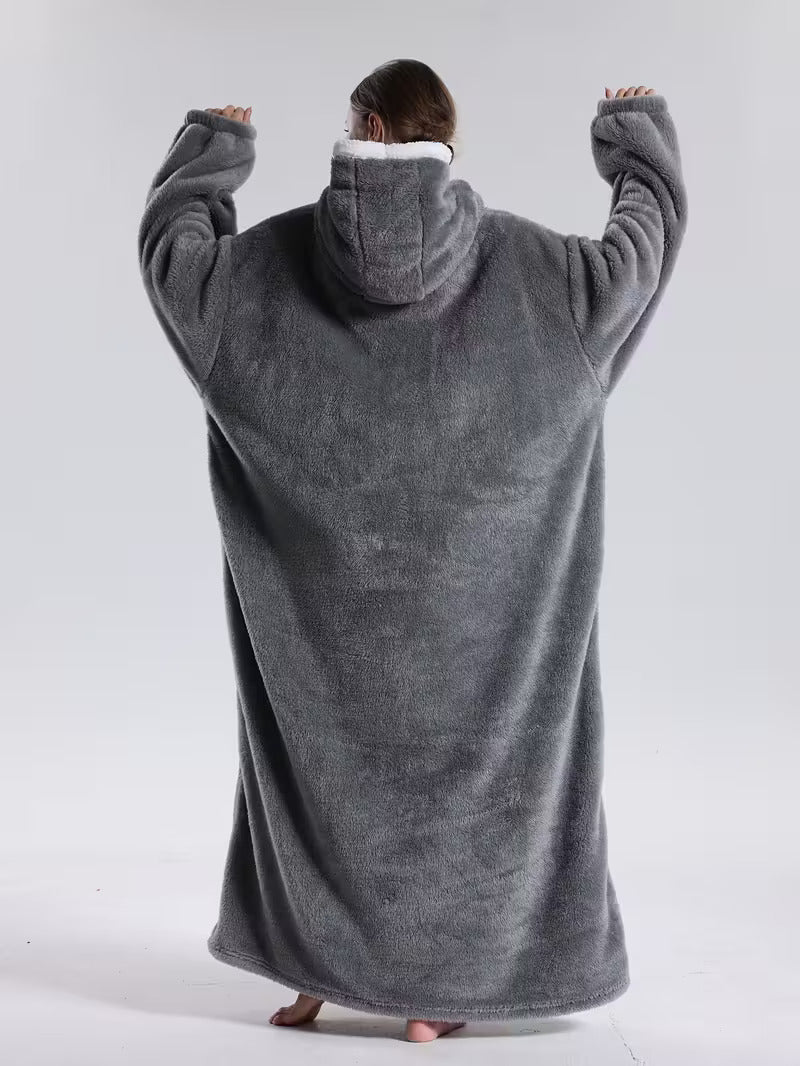 Soft oversized wearable blanket hoodie, perfect for ultimate home comfort.