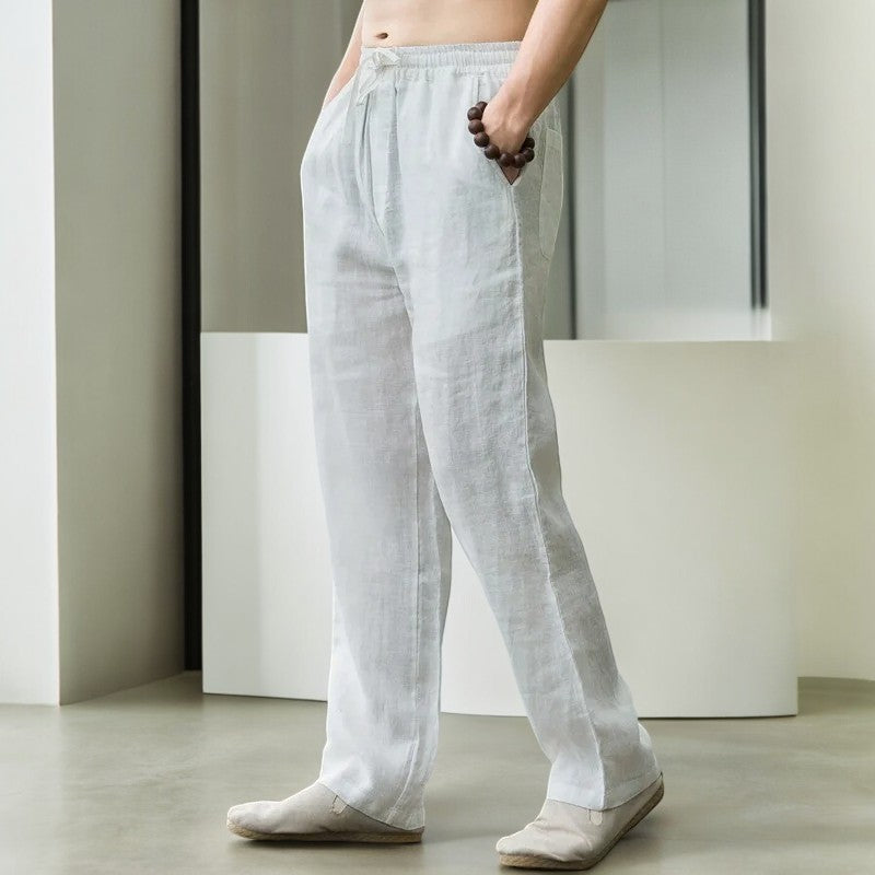 Gray men's relaxed fit casual pants, ultimate comfort summer bottoms for everyday wear.