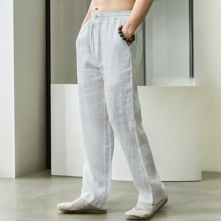 Gray men's relaxed fit casual pants, ultimate comfort summer bottoms for everyday wear.