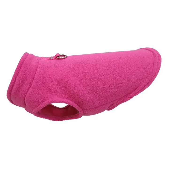 Small dog apparel: warm winter dog coat featuring a D-ring, essential for cold weather.